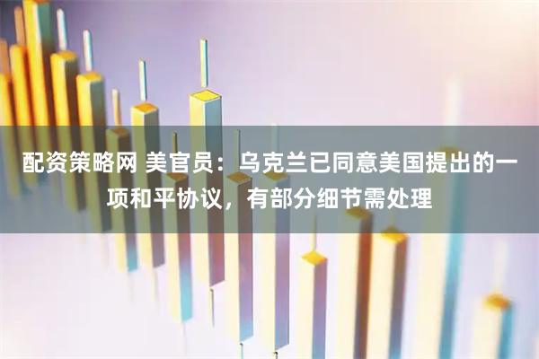 配资策略网 美官员：乌克兰已同意美国提出的一项和平协议，有部分细节需处理
