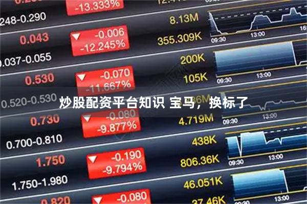 炒股配资平台知识 宝马，换标了